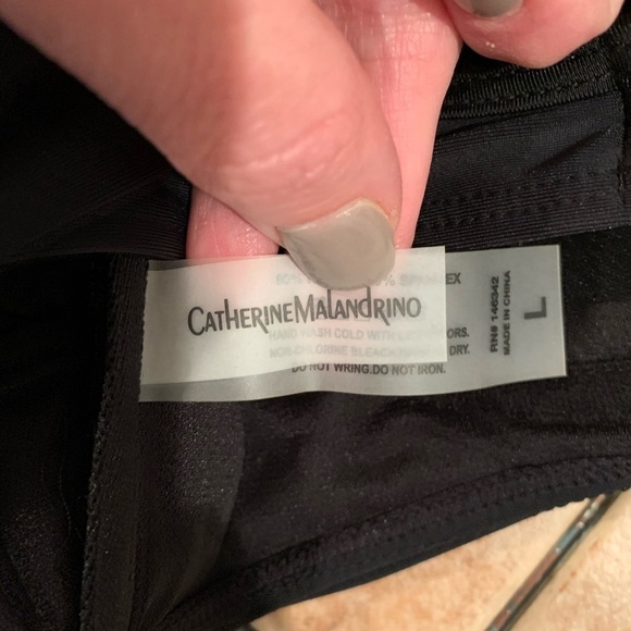 Catherine Malandrino Bikini with Twist Top and High Waist Bottoms in Black L NWT - Picture 7 of 7